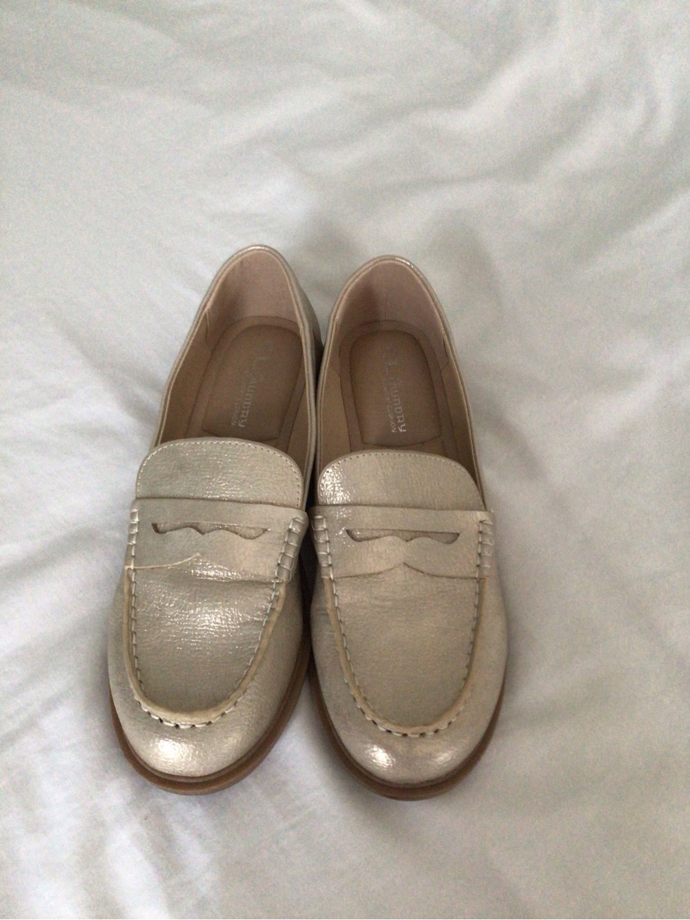 CL by Laundry Metallic Cream Penny Loafers - Picture 4 of 5